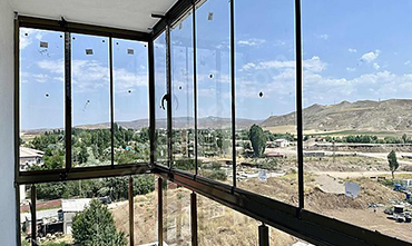 cam balkon, çift cam balkon, ısı yalıtımlı  cam balkon, gaziantep cam balkon